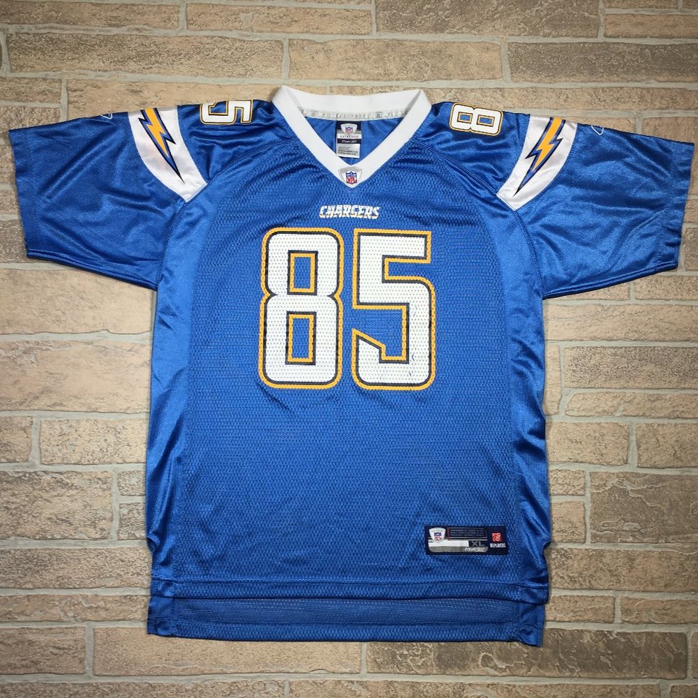 L.A. Chargers Antonio Gates NFL Football Reebok  Polyester Jersey Boys XL 18-20